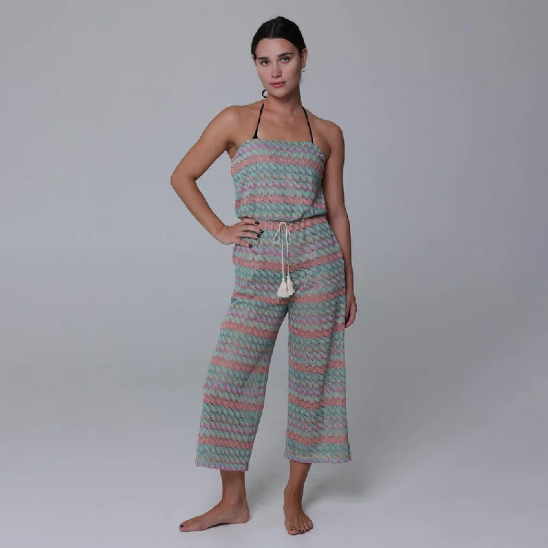 women's jumpsuits made of cottonJ Valdi Seychelles Bandeau Jumpsuit Cover Up - Multi