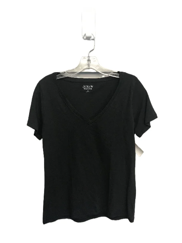 women's T-shirts for runningBlack Top Short Sleeve Basic By J. Crew, Size: S