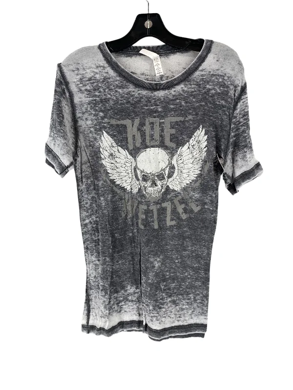 women's T-shirts with tie-dye patternsGrey Top Short Sleeve Clothes Mentor, Size S