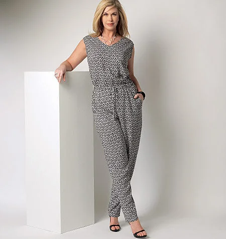 women's jumpsuits for curve-hugging stylesButterick Robe and Jumpsuit B6224