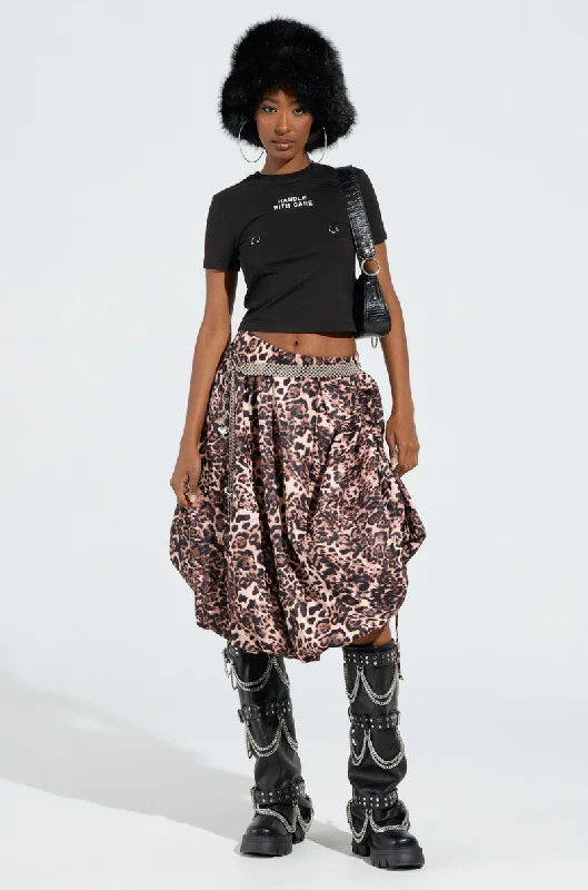 women's everyday casual skirtsFREE AS CAN BE SKIRT IN CHEETAH