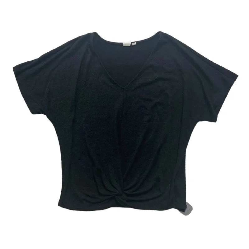 women's T-shirts with retro patternsBlack Top Short Sleeve Gap, Size S