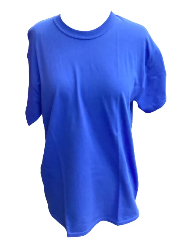 women's T-shirts with scoop necksBlue Top Short Sleeve Gildan, Size M