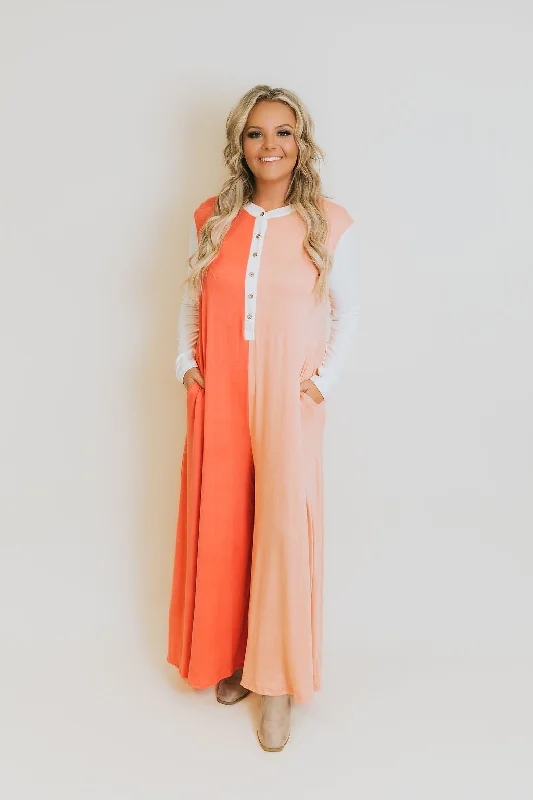 women's jumpsuits for effortless eleganceListen Up Jumpsuit -  Coral/Salmon