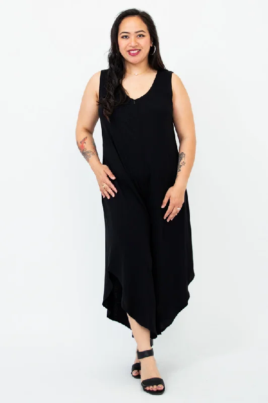 women's jumpsuits for fair-trade practicesSanito Jumpsuit, Black, Bamboo