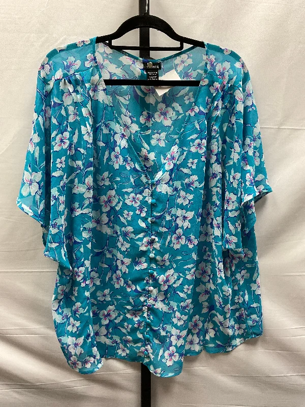 affordable women's T-shirtsFloral Print Top Short Sleeve Torrid, Size 3x