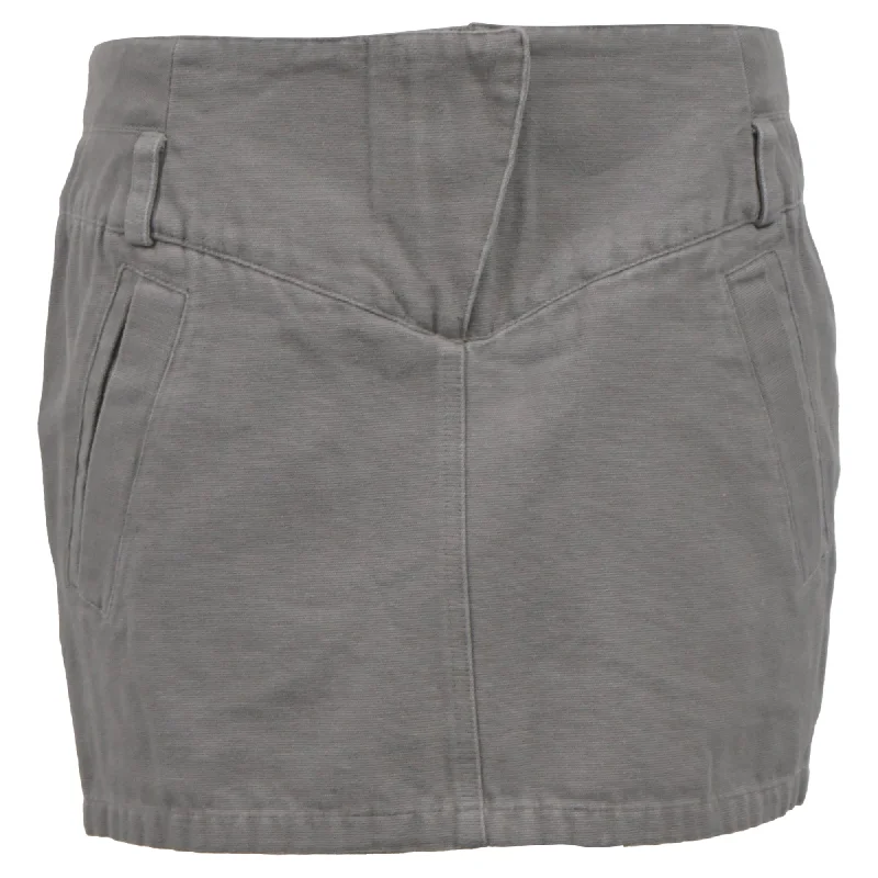 women's A-line skirtsIRO Mini Pencil Skirt in Grey Cotton