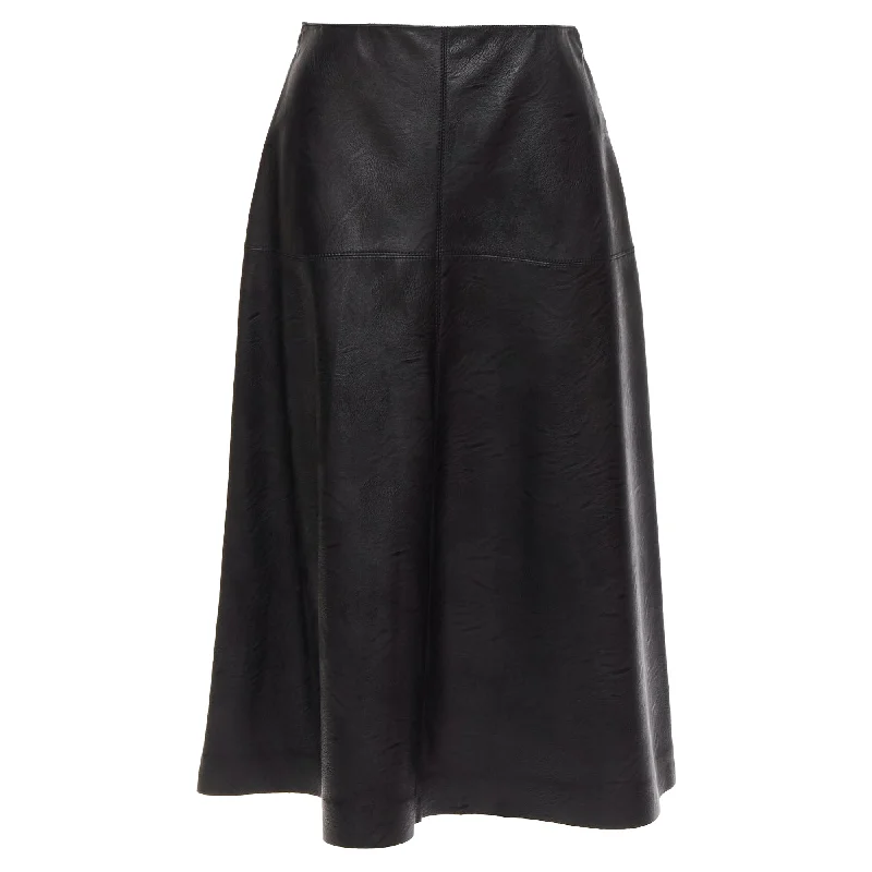 women's dressy circle skirtsStella Mccartney Skin Free Vegan Leather A-line Midi Skirt