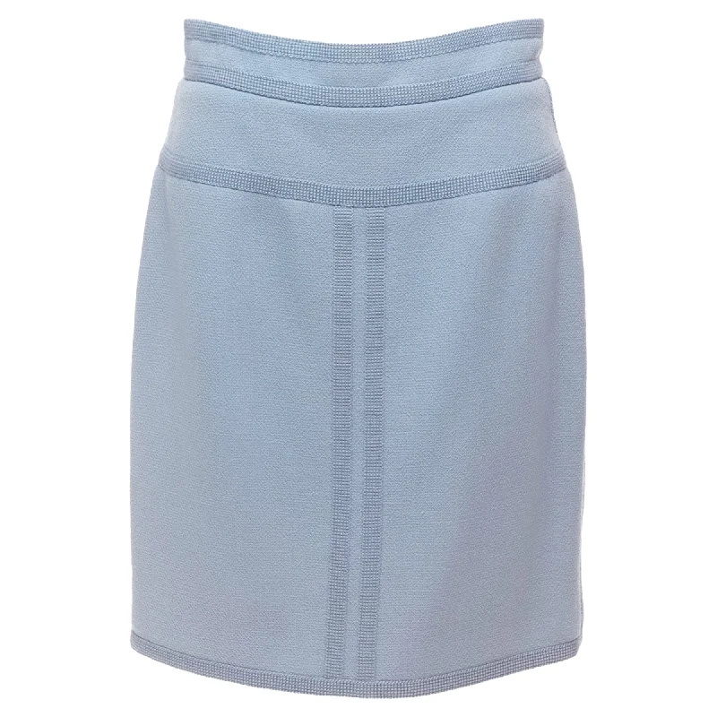 women's dressy skirtsChanel Collection28 Wool Silk Lined Trimmed Mini Skirt