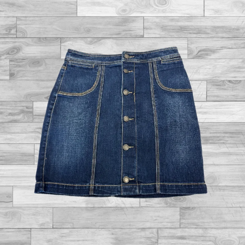 women's fitted skirtsSkirt Mini & Short By Christopher And Banks In Blue Denim, Size: 4