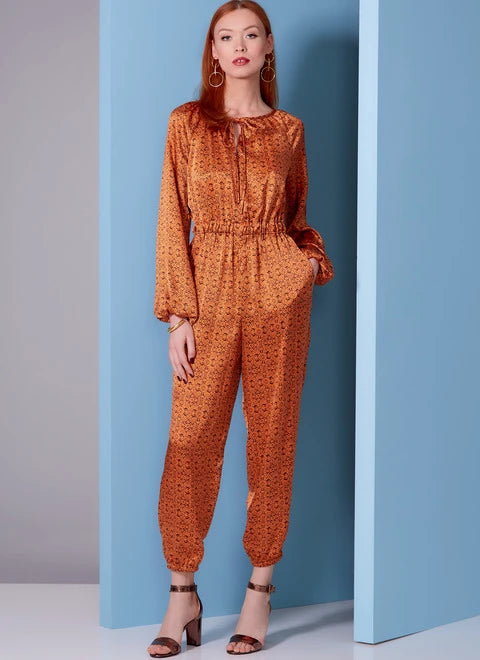 women's jumpsuits with solid colorsVogue Jumpsuit V1851