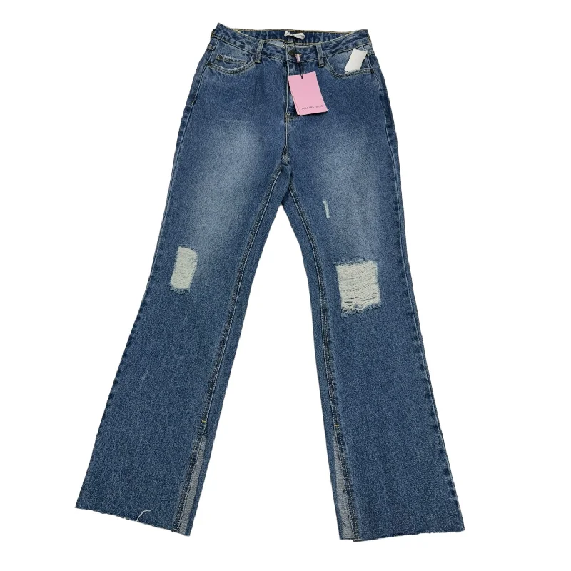 women's denim jeans with distressed back pocketsJeans Straight By Avec Les Filles  Size: 6