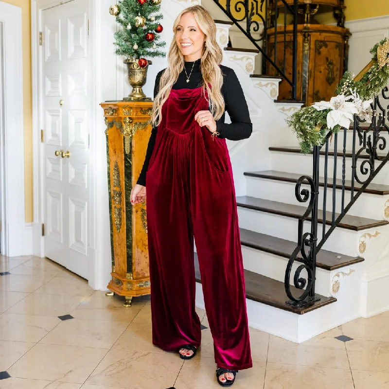 women's jumpsuits for tall womenDays Going By Jumpsuit, Ruby