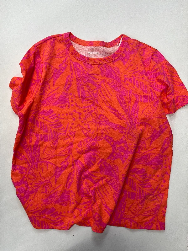 women's T-shirts with limited-edition designsPink Top Short Sleeve Old Navy, Size L