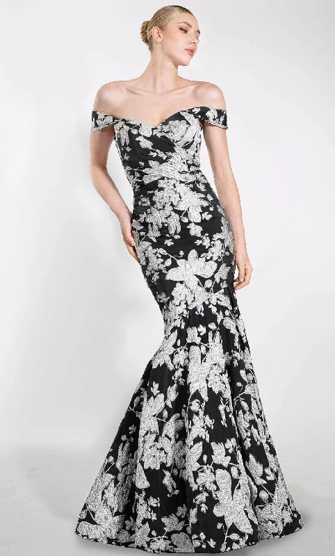 women's everyday dressesJanique B23002 - Floral Trumpet Evening Gown