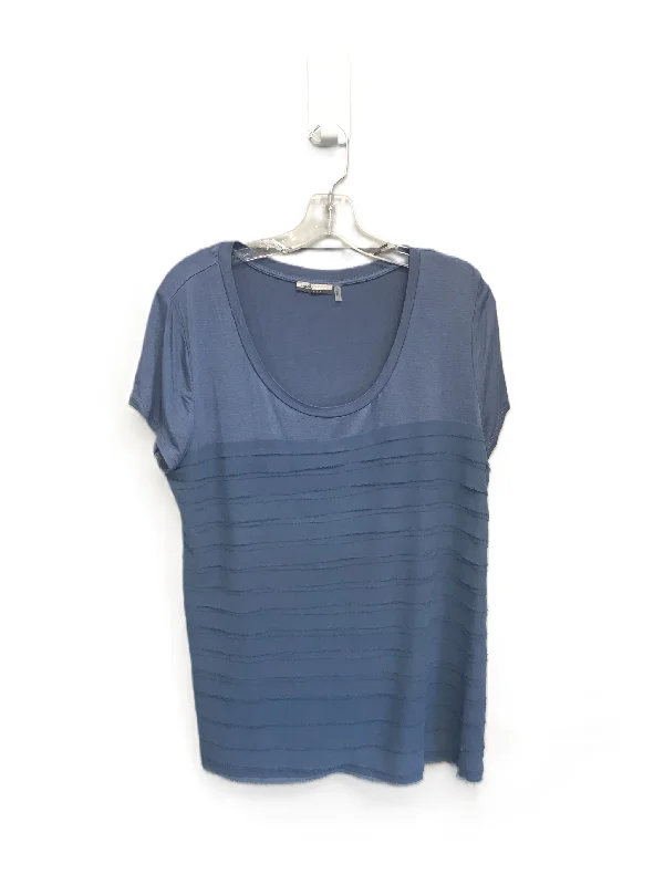 vibrant women's T-shirtsBlue Top Short Sleeve By Forever Fashion Size: 1x