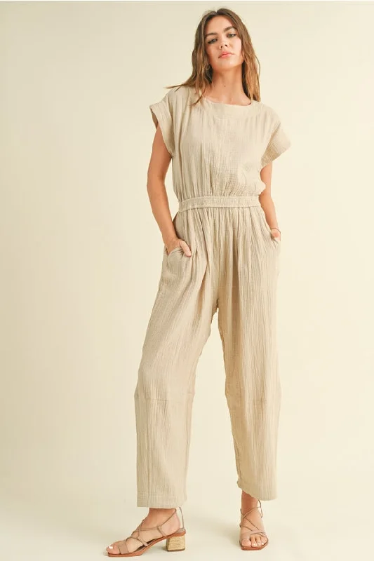 women's jumpsuits for breathable wearPebble Beach Gauze Jumpsuit