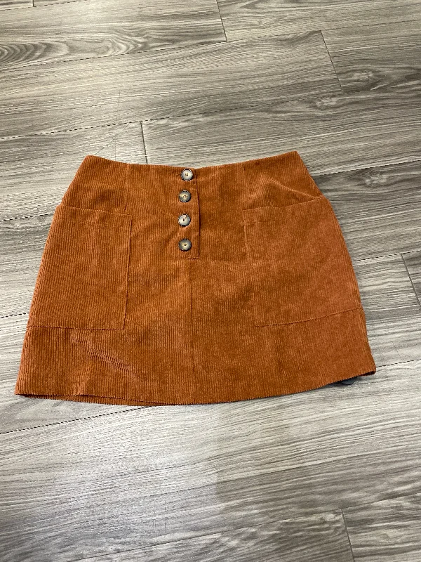 women's velvet wrap skirts for elegant eveningsSkirt Mini & Short By Hyfve In Orange, Size: L