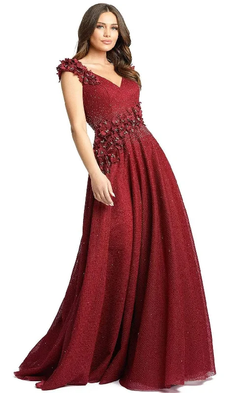 women's retro dressesMac Duggal 11152 - Embellished V-Neck Evening Gown