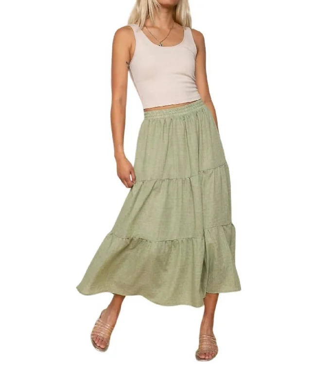 women's zip-up skirtsCarrie Skirt In Sage