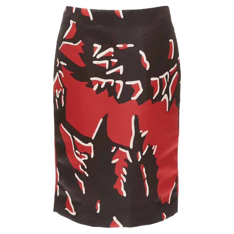 women's evening skirtsMarni Abstract Print Mid Waist Knee Length Skirt