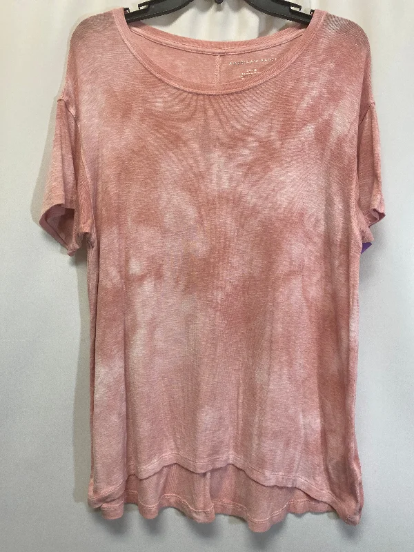 women's T-shirts with V-necksPink Top Short Sleeve American Eagle, Size S