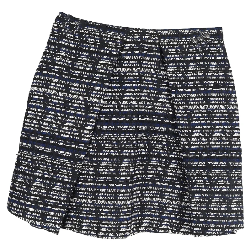 women's pencil skirtsMSGM Patterned Mini A-Line Skirt in Multicolor Wool