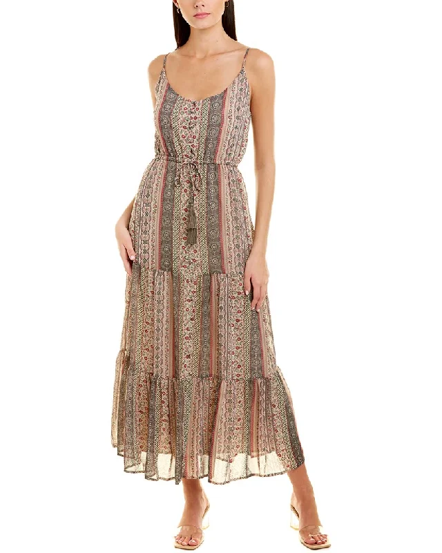 women's casual dressesDress Forum Gypsy Dance Tiered Button Down Maxi Dr