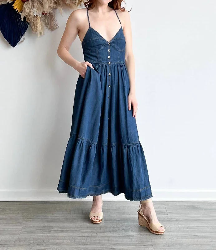 women's chiffon dressesSere Maxi Dress In Blue