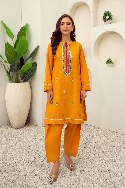 2PC - Embroidered Cambric Suit