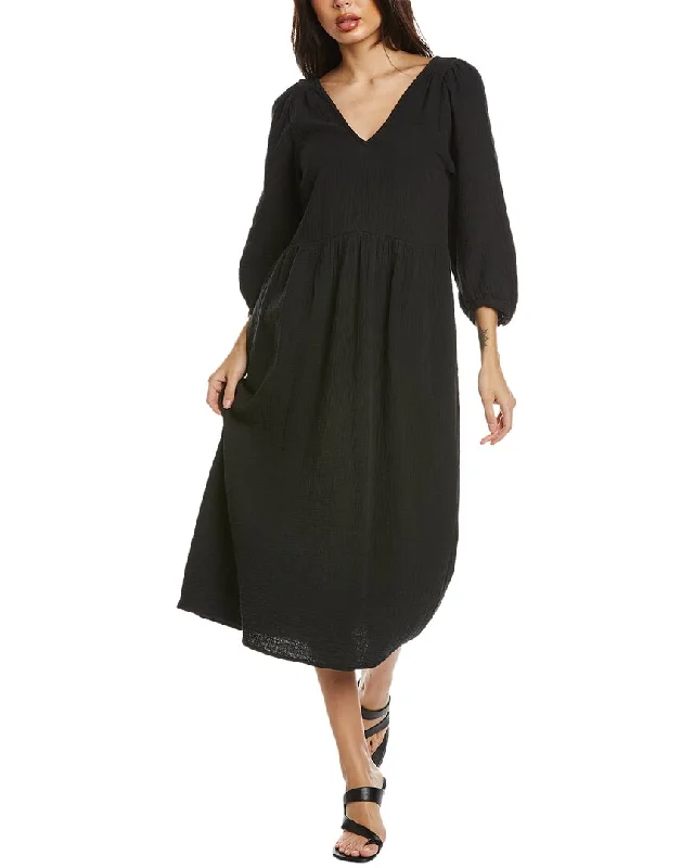 women's one-shoulder dressesMadewell Lightspun V-Neck Midi Dress