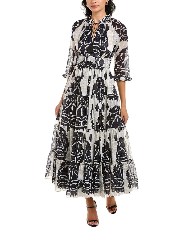 women's bell-sleeved dressesSamantha Sung Eden Maxi Dress