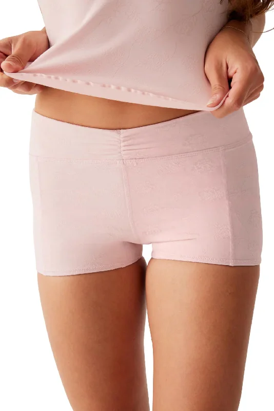 women's dressy denim shortsRehearsal Shine Jacquard Short In Pink Petals