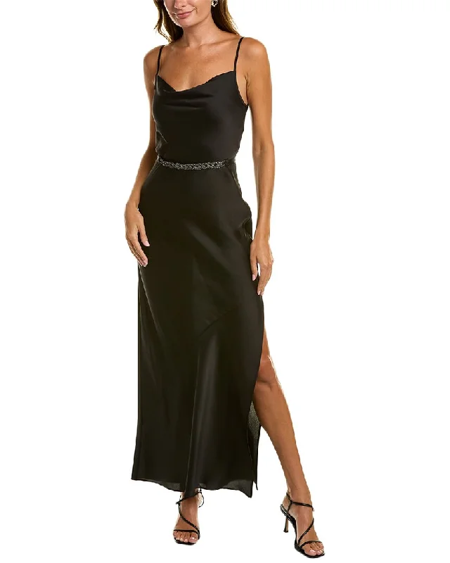 women's custom dressesDonna Karan Crystal Belted Maxi Dress