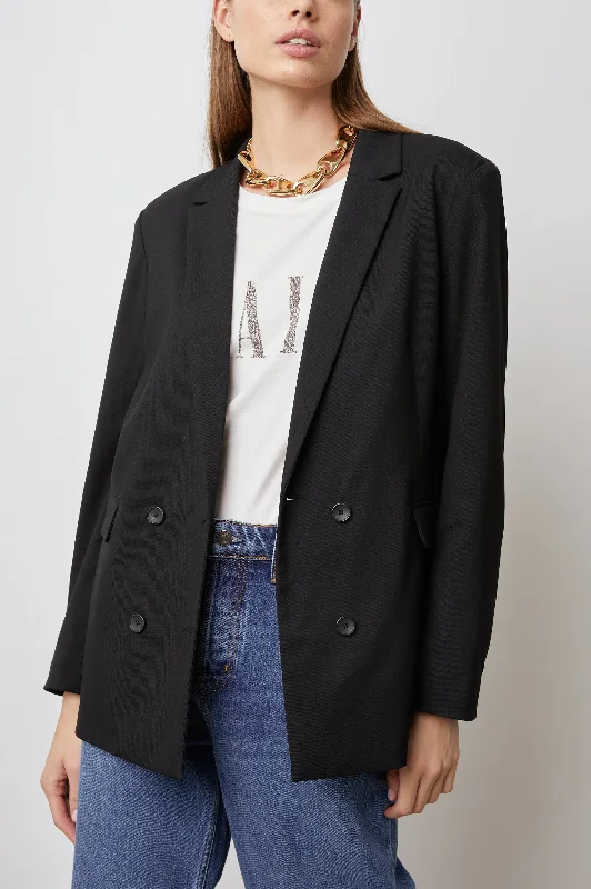 luxury women's coatsJAC BLAZER - BLACK TWILL