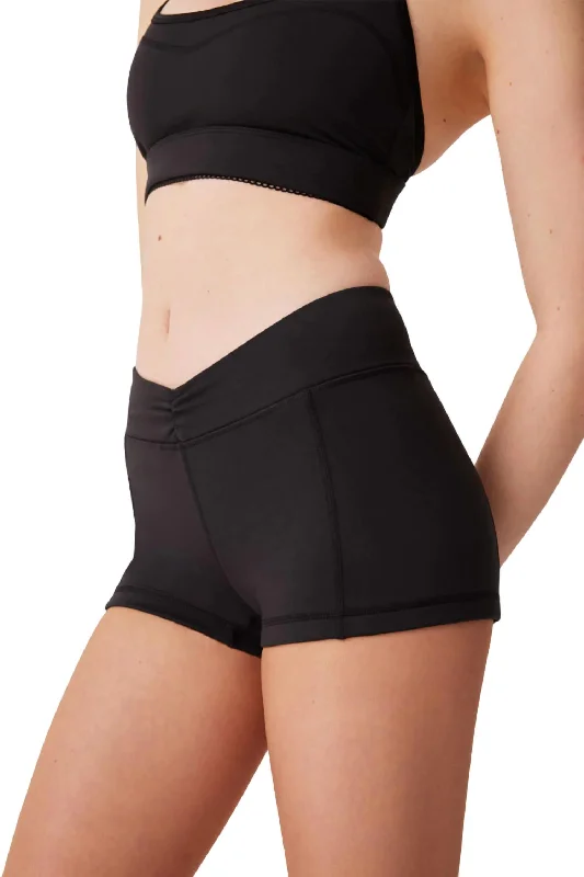 women's warm shortsRehearsal Mini Low Waist Short In Black