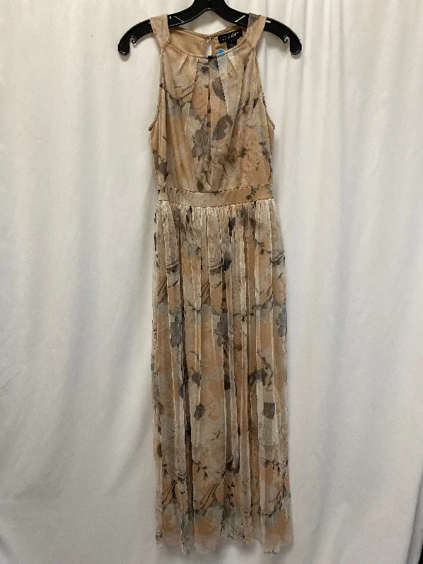 women's cotton dressesDress Casual Maxi By Clothes Mentor In Brown & Grey, Size: S