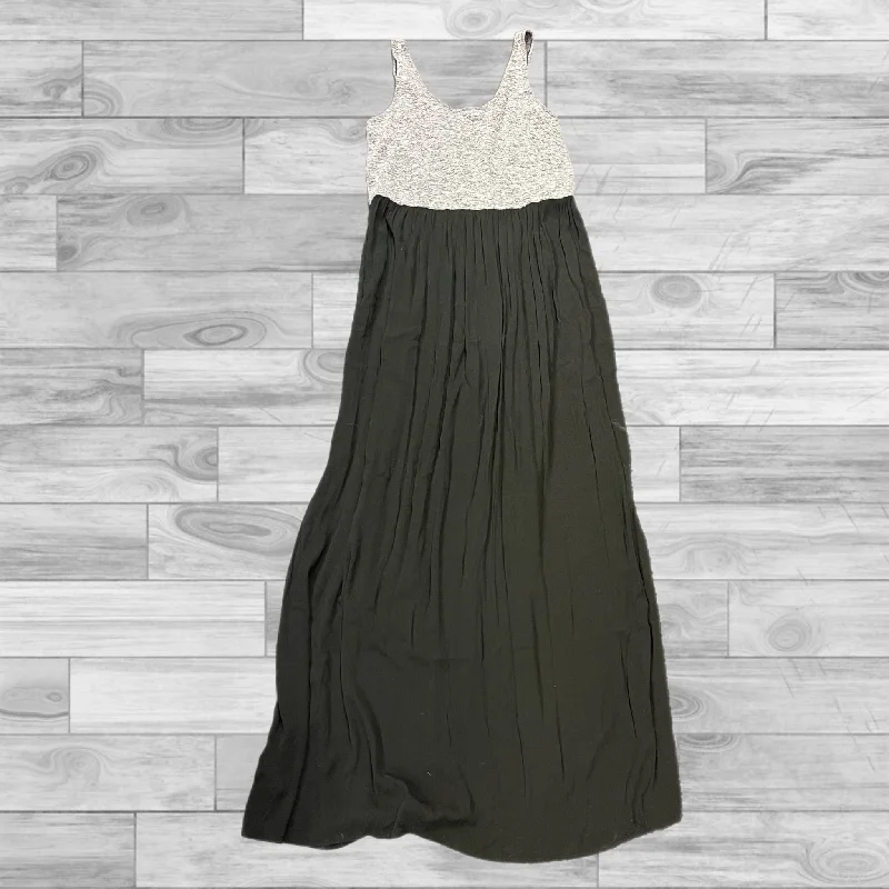 women's satin dressesDress Casual Maxi By Loft In Black & Grey, Size: L