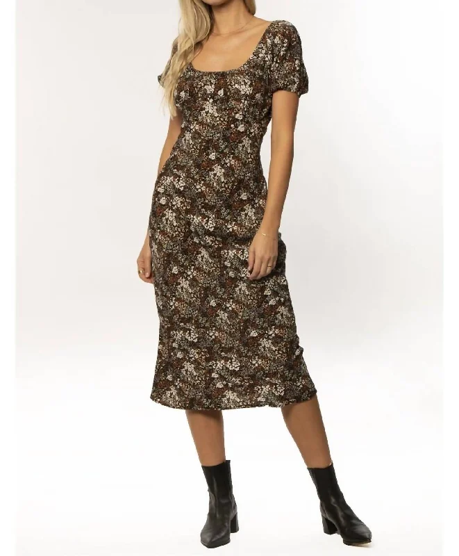 women's made-to-order dressesFloral Fitted Midi Dress