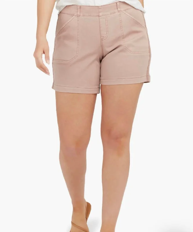 women's checkered shortsStretch Twill Shorts In Mauve