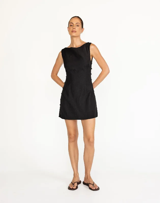 women's casual Friday dressesElowen Mini Dress (Black)