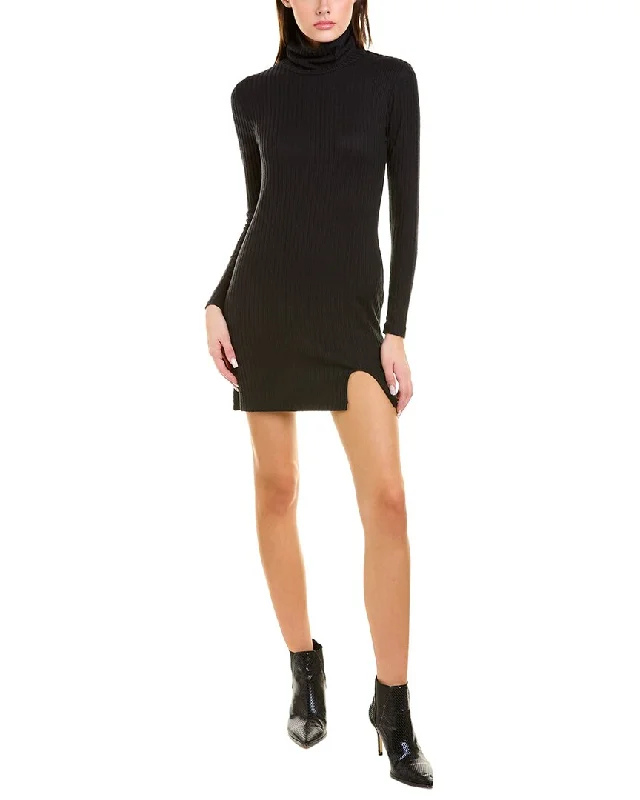 women's lace-up dressesSocialite Cozy Turtleneck Mini Dress