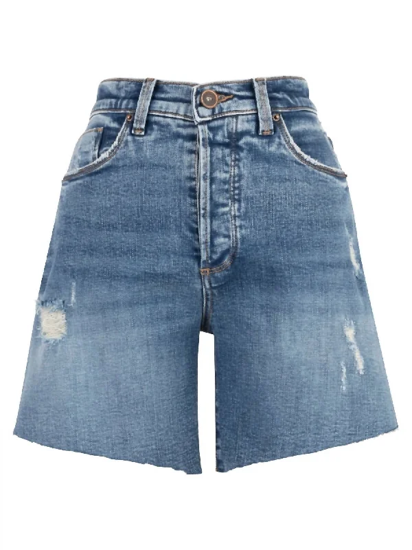 women's high-waisted shortsWomen's Walter High Rise Shorts In Medium Carnaby Wash