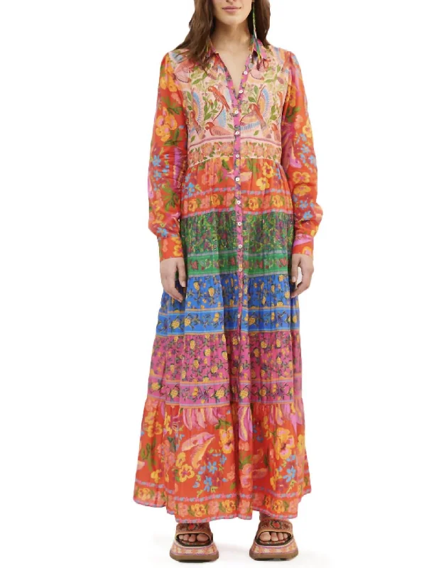 women's plus-size dressesMixed Border Prints Maxi in Multi