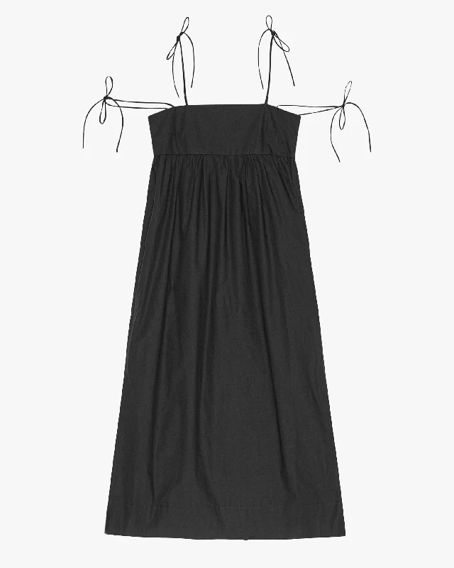 women's halter dressesCotton Poplin String Midi Dress