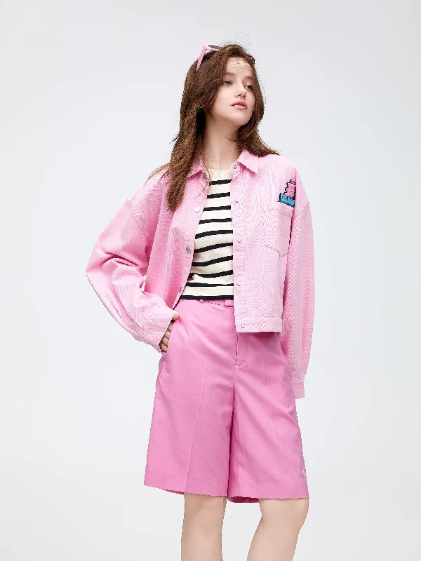 women's coats for those who seek both warmth and flairCandy Pink Denim Jacket