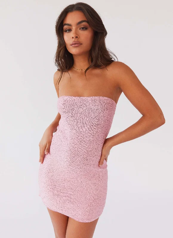 women's empire-line dressesDance The Night Tube Knit Mini Dress - Pink Dusk