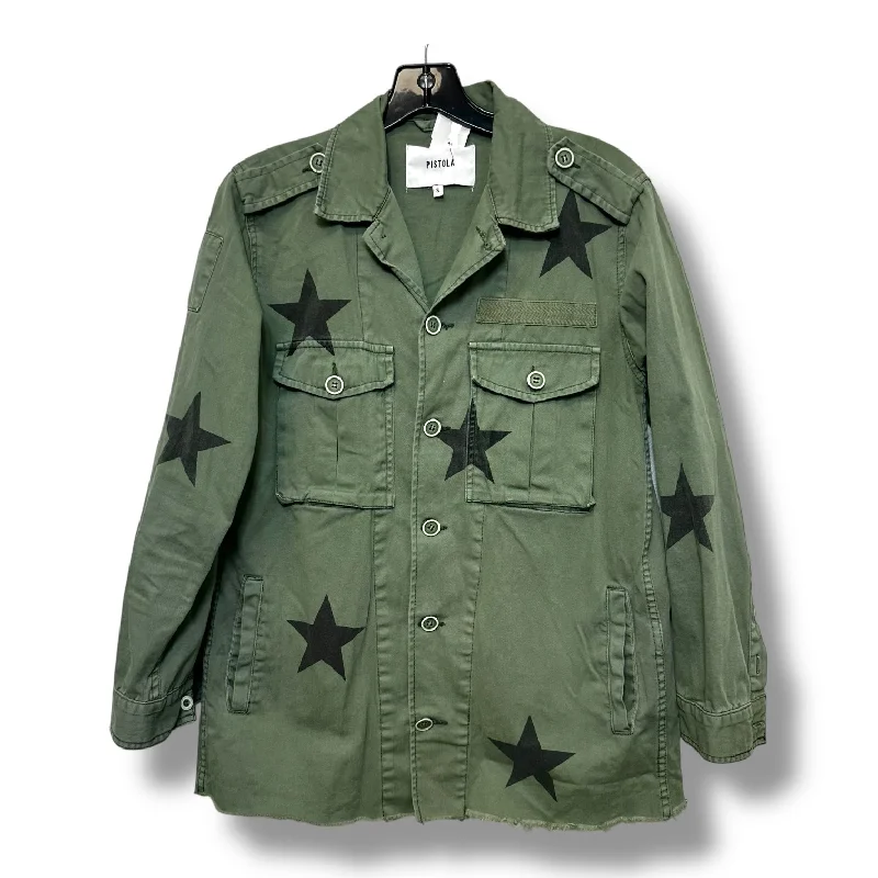 women's coats for petite womenJacket Shirt By Pistola In Green, Size: S