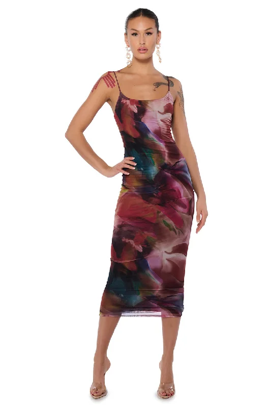 women's tall dressesEVERLY PRINTED MIDI DRESS