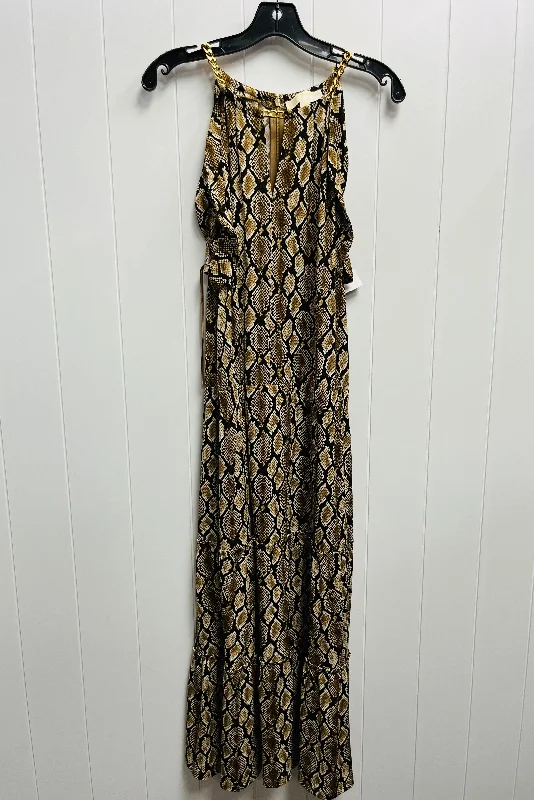 women's stretchy dressesDress Casual Maxi By Michael By Michael Kors In Brown & Cream, Size: Xl